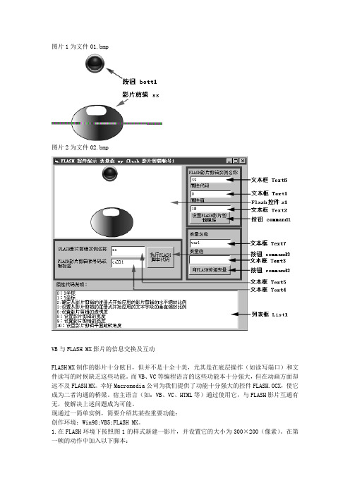 VB与FLASH MX影片的信息交换及互动