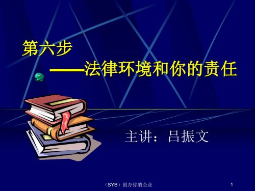 第六步   ——法律环境和你的责任