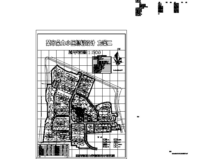 某小区绿化规划总平面cad施工图