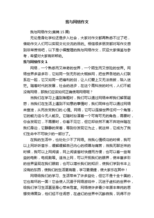 我与网络作文