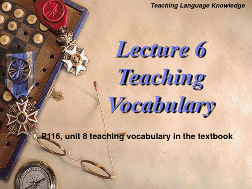 Lecture 6 Teaching Vocabulary 1st