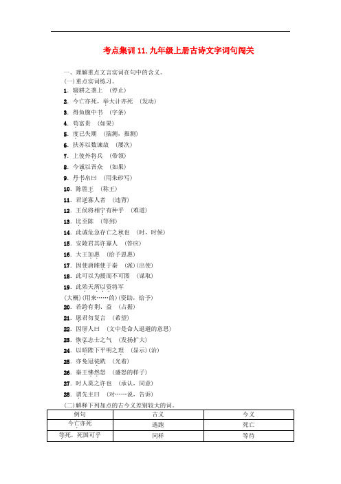 名师面对面金华地区2017中考语文考点集训1120161219196