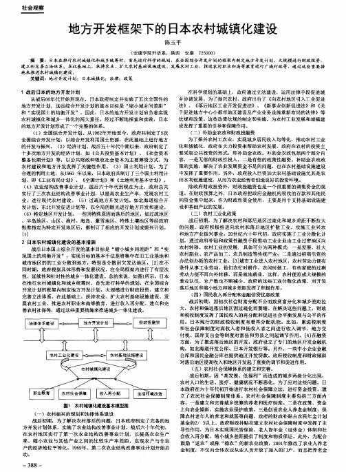 地方开发框架下的日本农村城镇化建设