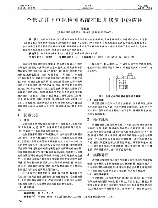 全景式井下电视检测系统在旧井修复中的应用