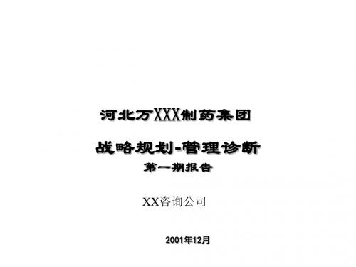 某制药集团目前的战略态势分析(ppt 40页)