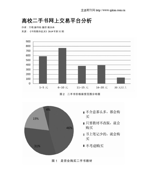 高校二手书网上交易平台分析