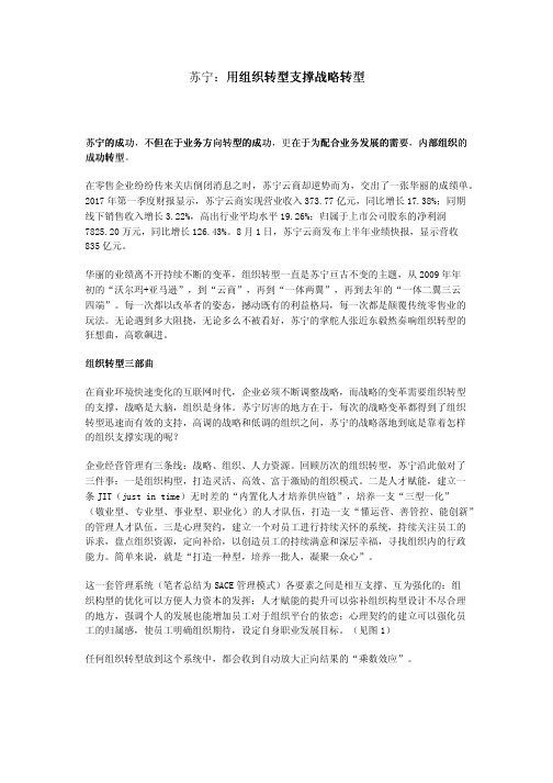 苏宁：用组织转型支撑战略转型