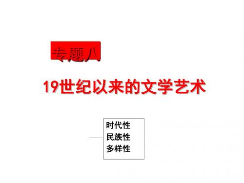 高中历史 19世纪以来的文学艺术课件PPT8 〔人民版〕