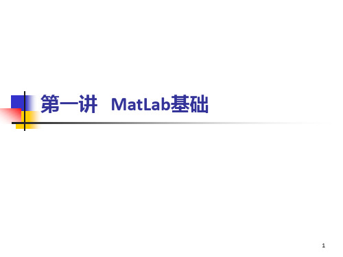 matlab第一讲Matlab基础