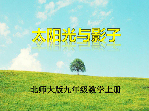 北师大版九年级数学上册《太阳光与影子》PPT课件