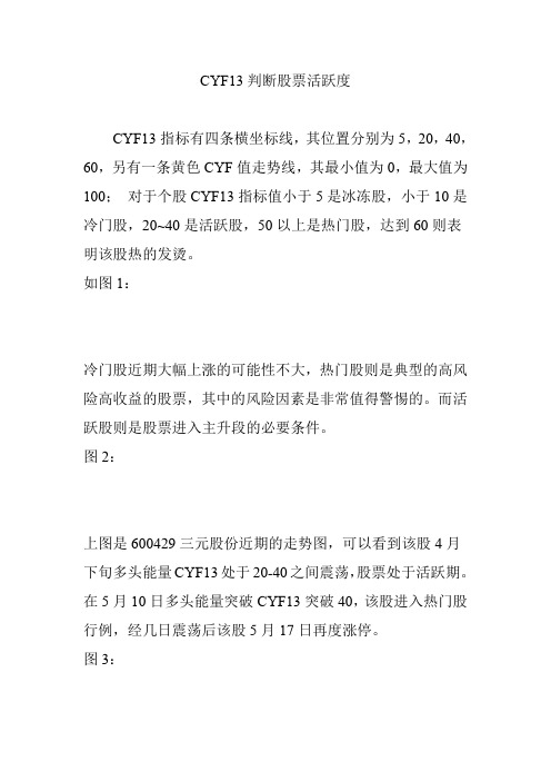 CYF13判断股票活跃度