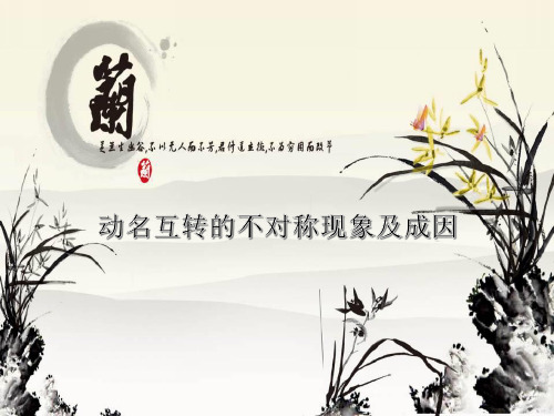 动名互转的不对称现象及成因