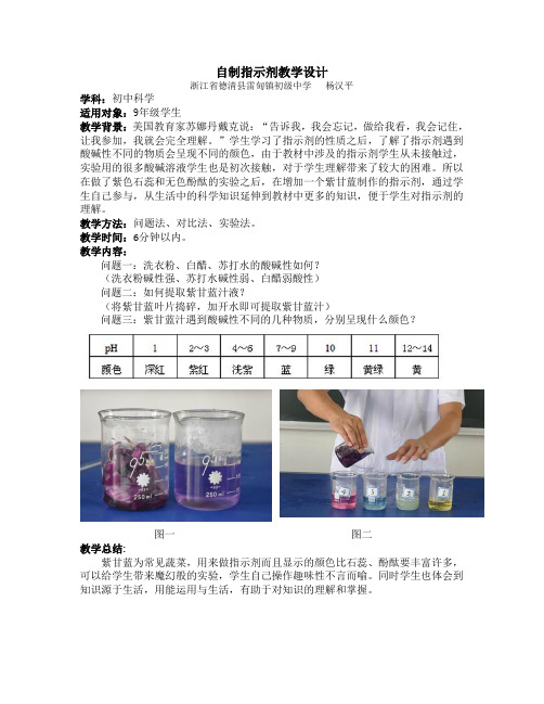 趣味实验指导——自制指示剂