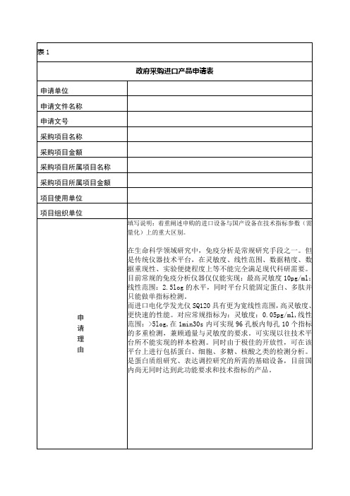 进口设备论证申请-二医MSD2022