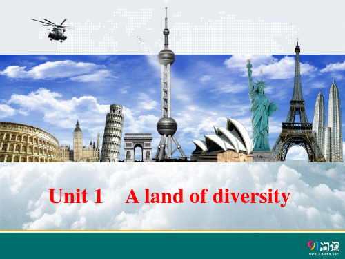 课件1：Unit 1 A land of diversity