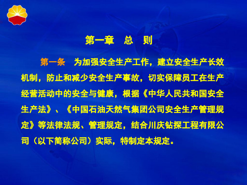 精选某钻探工程公司安全生产管理规定