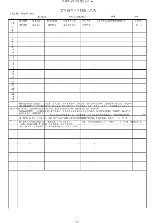 临时用电日常巡查记录表(3)