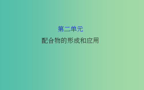 高中化学 4.2配合物的形成和应用课件 苏教版选修3