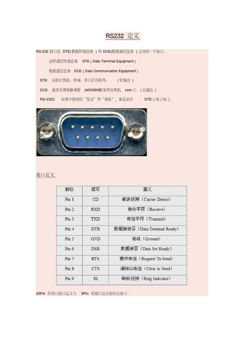 RS232接口定义