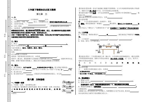 初二下知识点复习提纲