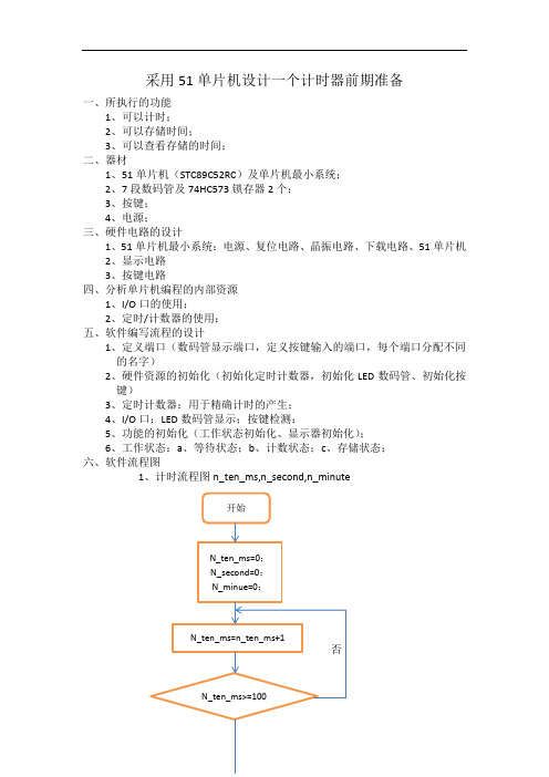 51单片机设计的计时器