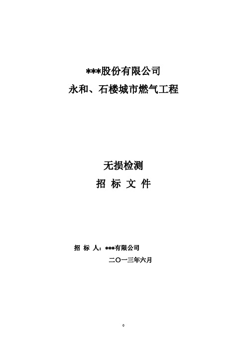 山西新天能源有限公司无损检测招标文件0627