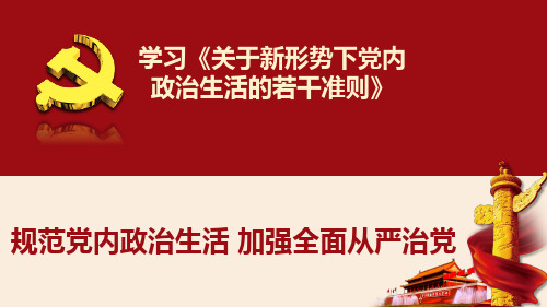 关于新形势下党内政治生活的若干准则ppt模板