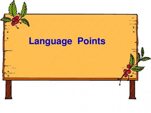 英语必修5Unit 5 Language Points