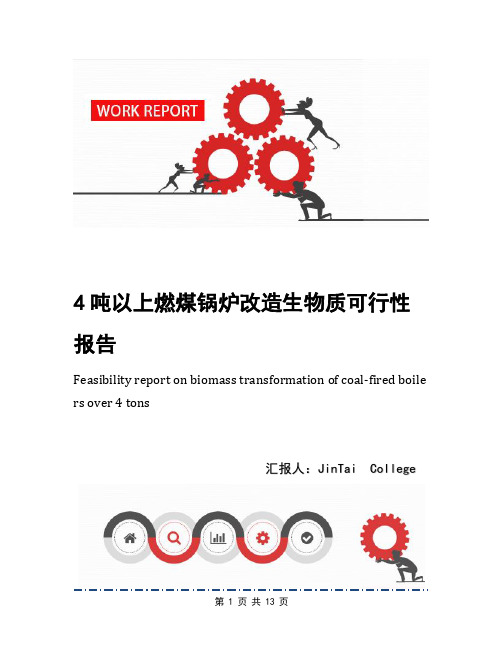 4吨以上燃煤锅炉改造生物质可行性报告