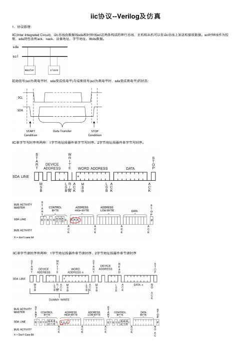 iic协议--Verilog及仿真