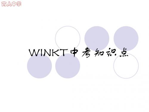 WINKT中考知识点