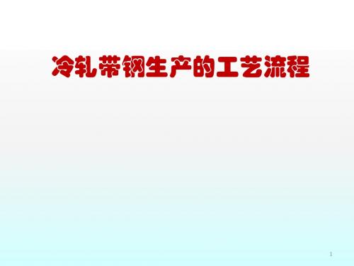 冷轧带钢生产的工艺流程ppt课件