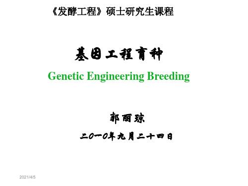 基因工程育种硕士课程.ppt