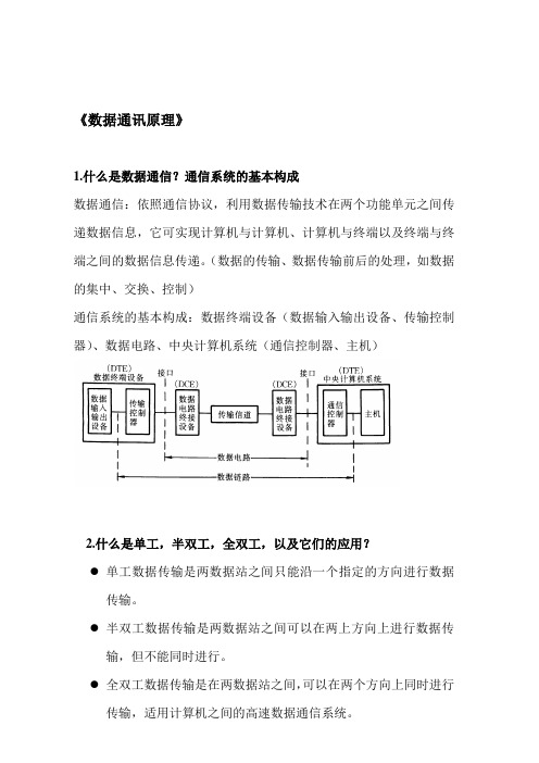 数据通信原理-问答题