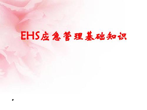 HSE应急管理基础知识