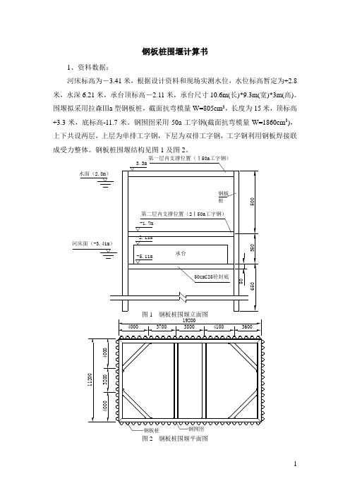 钢板桩围堰受力计算