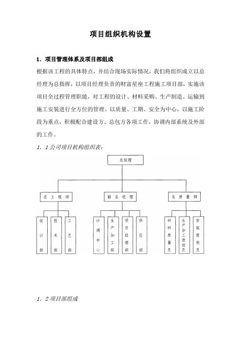 项目组织机构设置