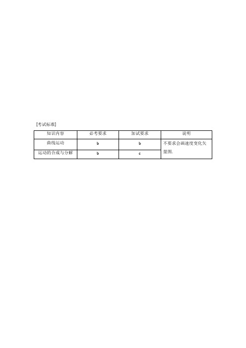 高考物理配套文档:第四章 第1讲 曲线运动 运动的合成与分解 Word版含解析