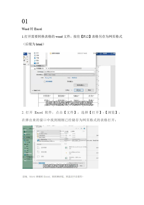 word转Excel相互转化技巧