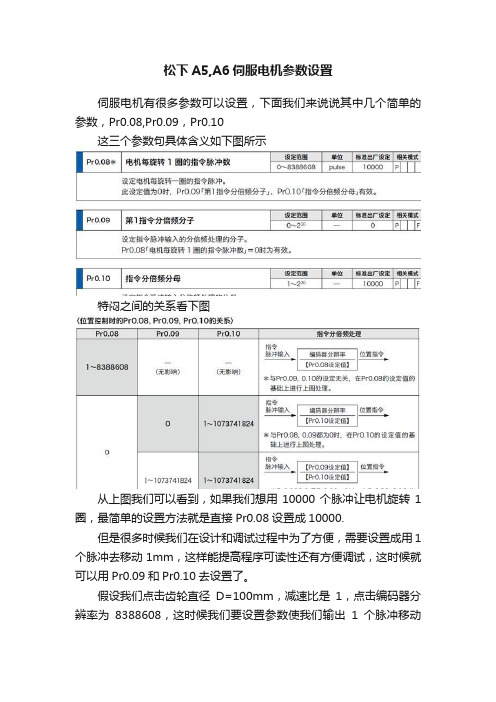 松下A5,A6伺服电机参数设置