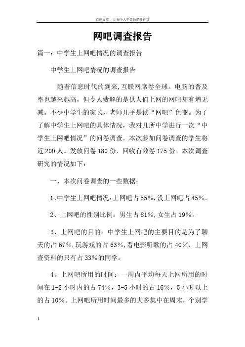 网吧调查报告doc