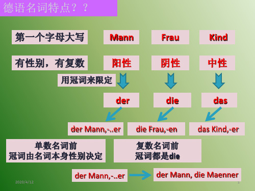 德语名词和动词 ppt课件
