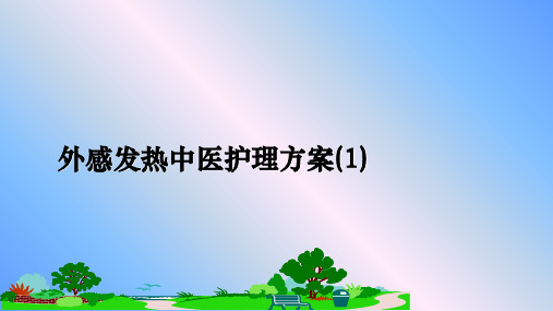 [整理]外感发热中医护理方案(1)PPT课件