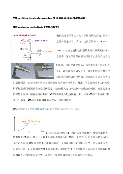 PIN和APD介绍