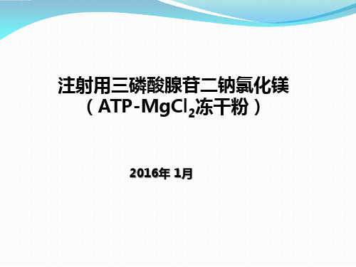 注射用三磷酸腺苷二钠氯化镁(ATP-MgCl2冻干粉)产品介绍