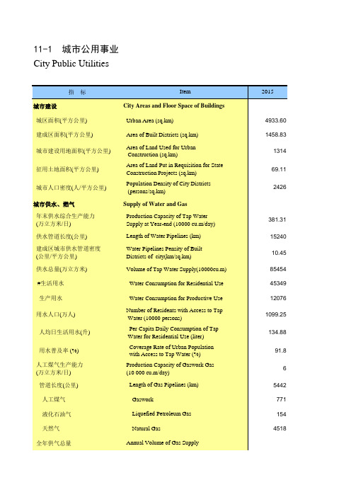 贵州统计年鉴2020社会经济发展指标：城市公用事业