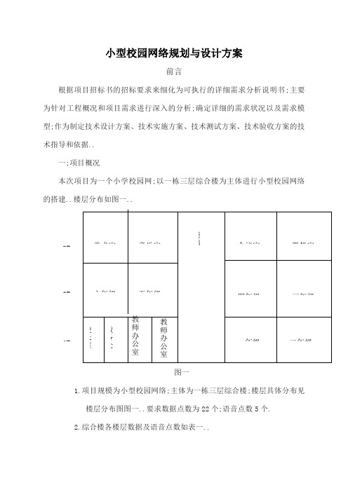 小型校园网络规划与设计方案