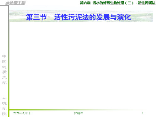 水污染控制工程中国地质大学污水的好氧生物处理活性污泥法2