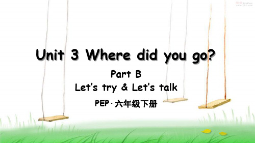 PEP六年级英语下册Unit 3 Part B 第3课时