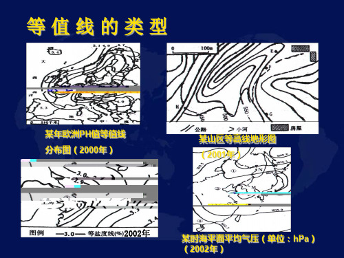 判读等值线排列疏密状况